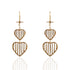 Caged Double Heart Earrings