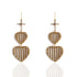 Caged Double Heart Earrings
