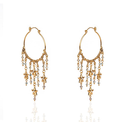 Esme Star Hoop Earrings