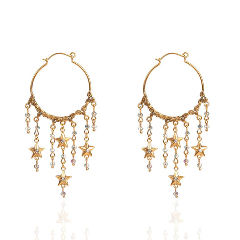 Esme Star Hoop Earrings