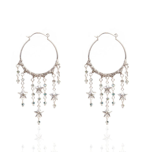 Esme Star Hoop Earrings
