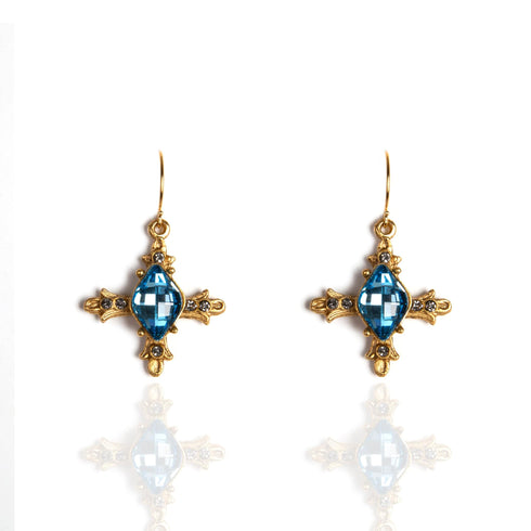 Ice Cross Earrings - Gold - VSA Designs