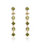 Brigid Mist Post Earrings Earth Olivine - Gold