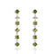 Brigid Mist Post Earrings Earth Olivine - Silver - VSA Designs