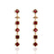 Brigid Mist Post Earrings Ruby Fire - Gold