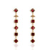 Brigid Mist Post Earrings Ruby Fire - Gold