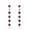 Brigid Mist Post Earrings Ruby Fire - Silver