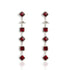 Brigid Mist Post Earrings Ruby Fire - Silver