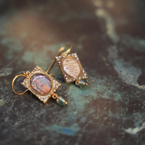 Scapular Earrings For Mom - Gold