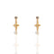 Peace Cross Pearl Post Earrings