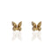 Butterfly Post Earrings - Gold