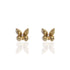 Butterfly Post Earrings - Gold