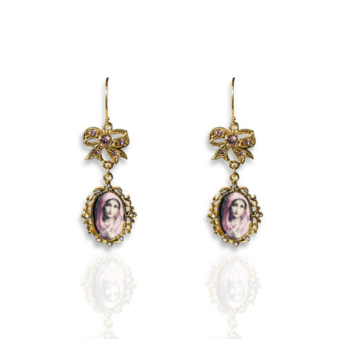 Pretty In Prayer Earrings - Gold