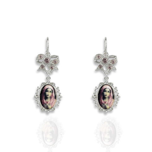 Pretty In Prayer Earrings - Silver