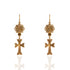 Retablo Framed Image and Cross Earrings - Gold - VSA Designs