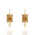 Retablo Pink Guadalupe Earrings - Gold