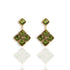 Brigid Seal of Grace Post Earrings Earth Olivine - Gold
