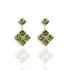 Brigid Seal of Grace Post Earrings Earth Olivine - Silver