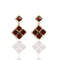 Brigid Seal of Grace Post Earrings Fire Ruby - Gold