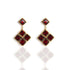 Brigid Seal of Grace Post Earrings Fire Ruby - Gold