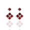 Brigid Seal of Grace Post Earrings Fire Ruby - Silver
