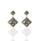 Brigid Seal of Grace Post Earrings Water Lt Sapphire - Gold