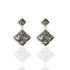 Brigid Seal of Grace Post Earrings Water Lt Sapphire - Gold