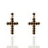 Saint Mia Rosary Style Earrings Mystic Black - Gold