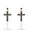 Saint Mia Rosary Style Earrings Mystic Black - Silver