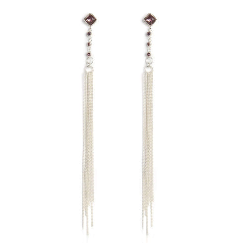 Brigid Serenity Post Earrings Spirit Amethyst - Silver - VSA Designs