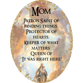 Scapular Earrings For Mom - Silver