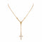 Maddie Rosary Necklace Clear - Gold