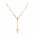 Maddie Rosary Necklace Clear - Gold