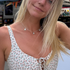 3 Crystal Drop Necklace - Gold