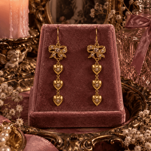 Love Love Love Earrings - Gold