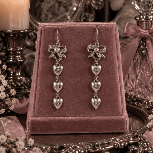 Love Love Love Earrings - Silver