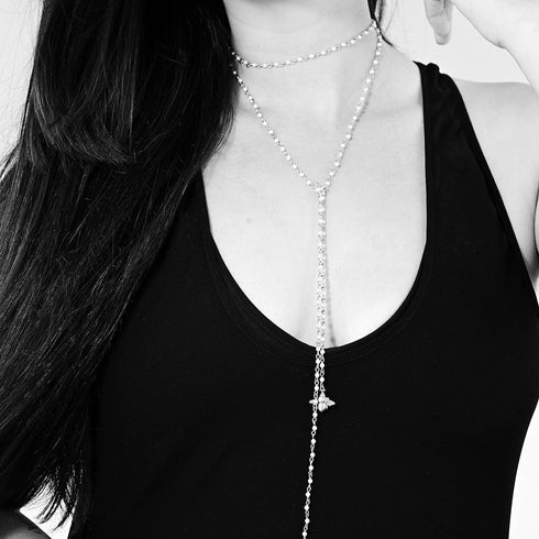 Baby Bees Beaded Lariat Bicone