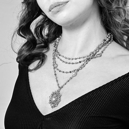 Magdalena - 4mm Precious Grey Blue Sapphire All Medallions