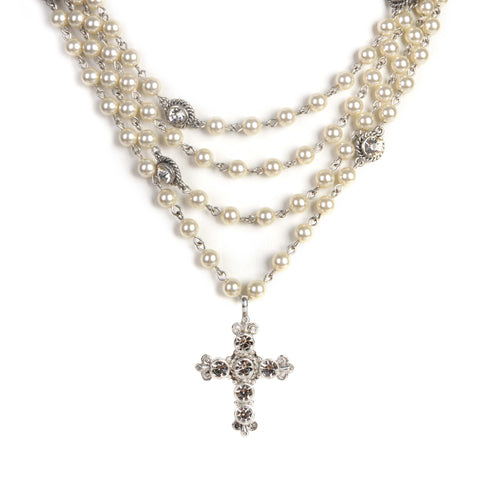 Magdalena - 6mm Pearl Cream with All Medallions - VSA Designs