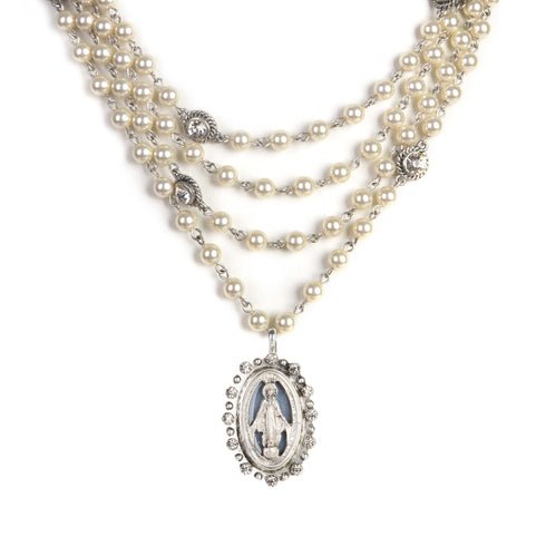 Magdalena - 6mm Pearl Cream with All Medallions - VSA Designs