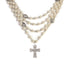 Magdalena - Pearl Cream with Rebel Cross - Silver
