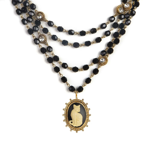 Magdalena Crystal Jet with Cats! - Gold