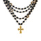 Magdalena Crystal Jet with Rebel Cross - Gold