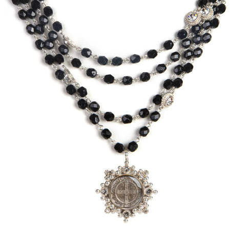 Magdalena - 6mm Crystal Jet Black All Medallions - VSA Designs