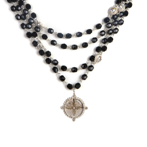 Magdalena - 6mm Crystal Jet Black All Medallions - VSA Designs