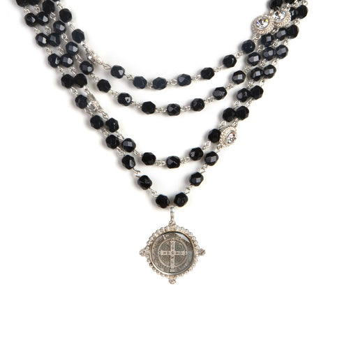 Magdalena - 6mm Crystal Jet Black All Medallions - VSA Designs