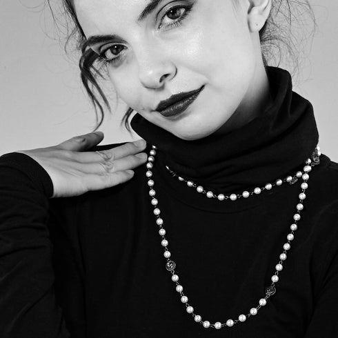 Wrap - 4mm Semi-Precious Rutilated Quartz Black Mix