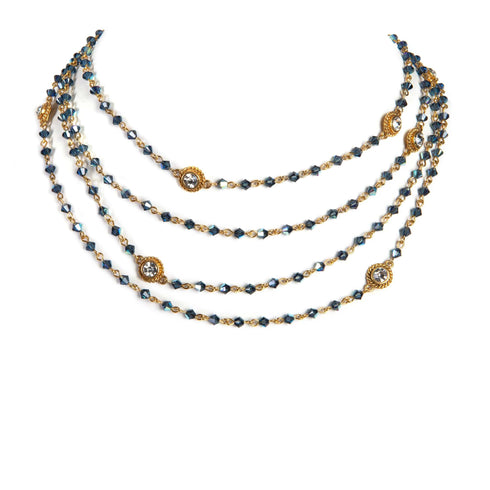 Magdalena - 4mm Bicone - Blue to Grey