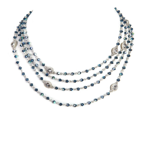 Magdalena - 4mm Bicone - Blue to Grey