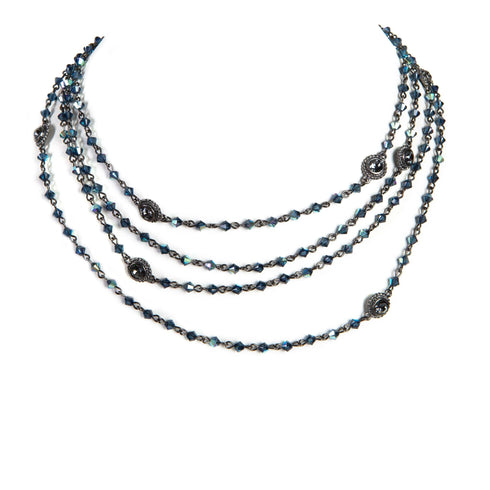 Magdalena - 4mm Bicone - Blue to Grey